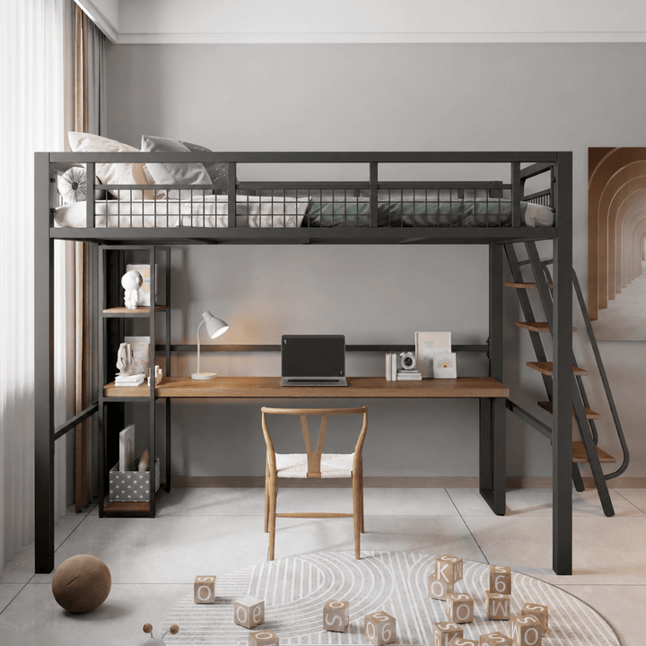 AERIS Modern Steel Loft Bedframe - Exclusivia