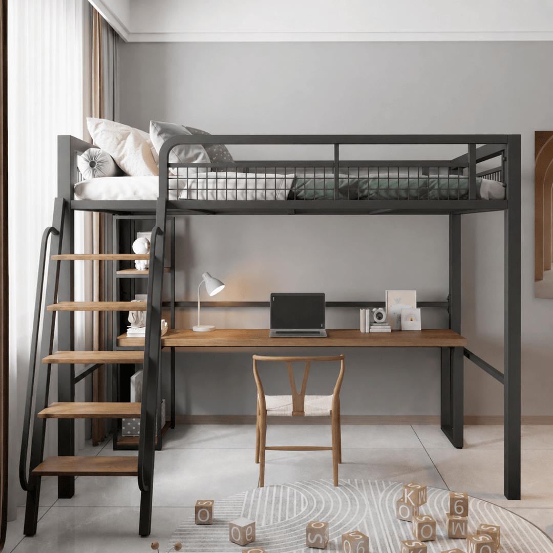 AERIS Modern Steel Loft Bedframe - Exclusivia