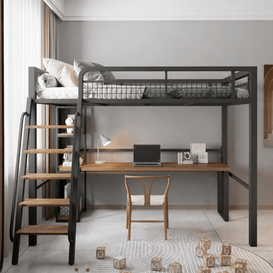 AERIS Modern Steel Loft Bedframe - Exclusivia