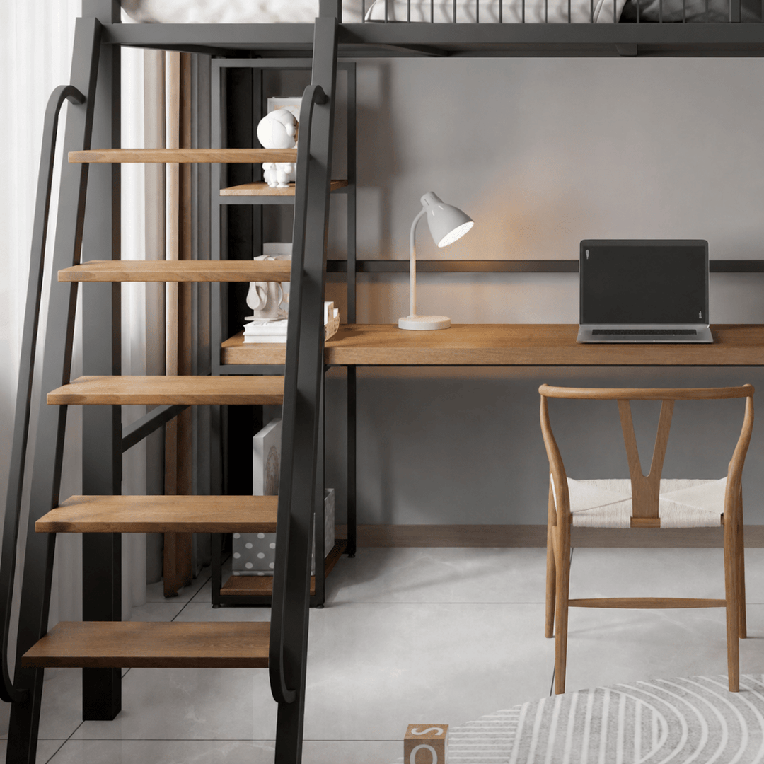 AERIS Modern Steel Loft Bedframe - Exclusivia
