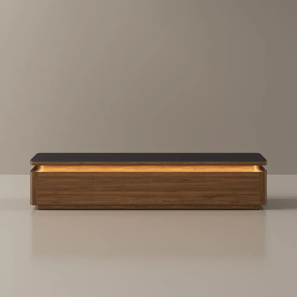 Aether 200 cm Mid - Century LED TV Console - Exclusivia