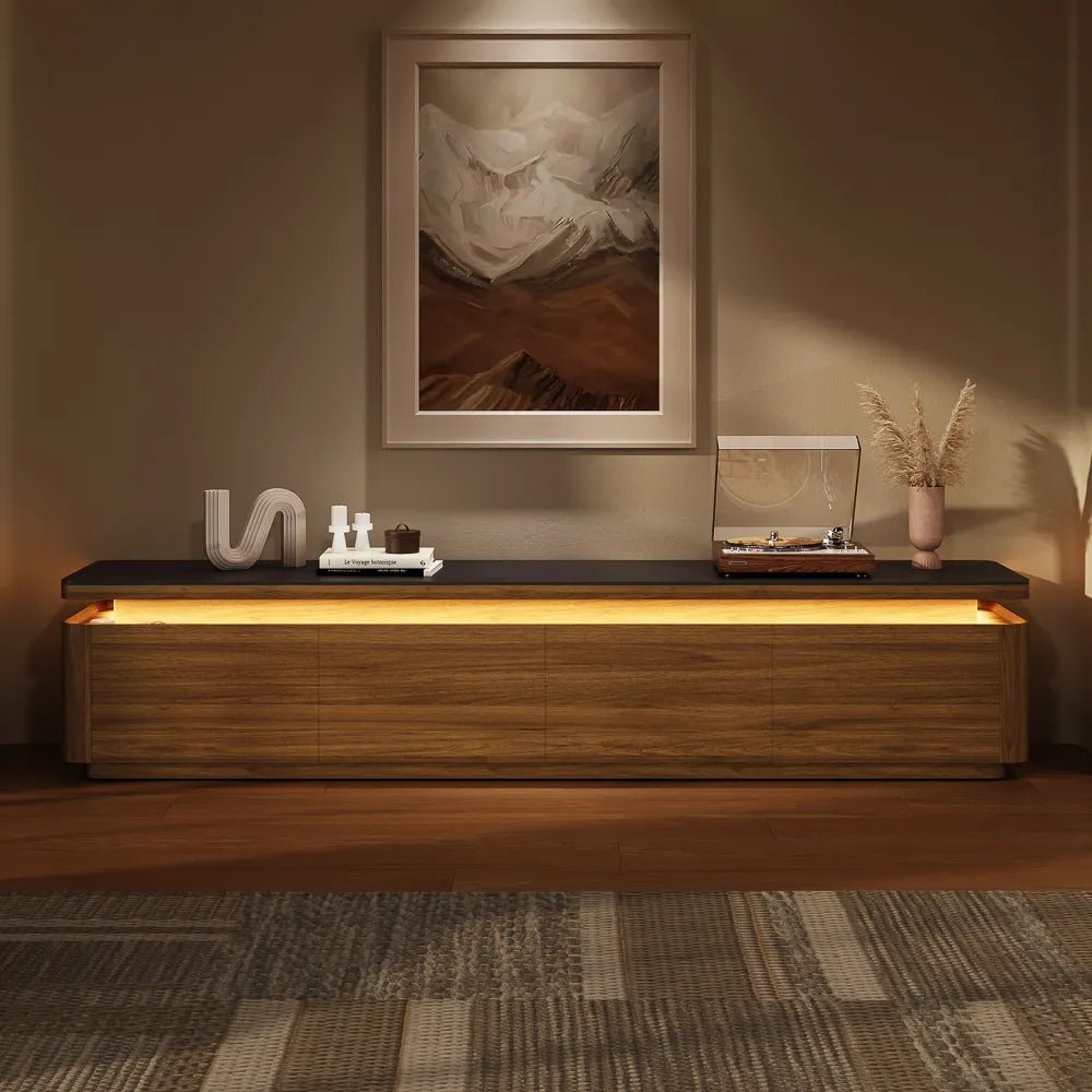 Aether 200 cm Mid - Century LED TV Console - Exclusivia