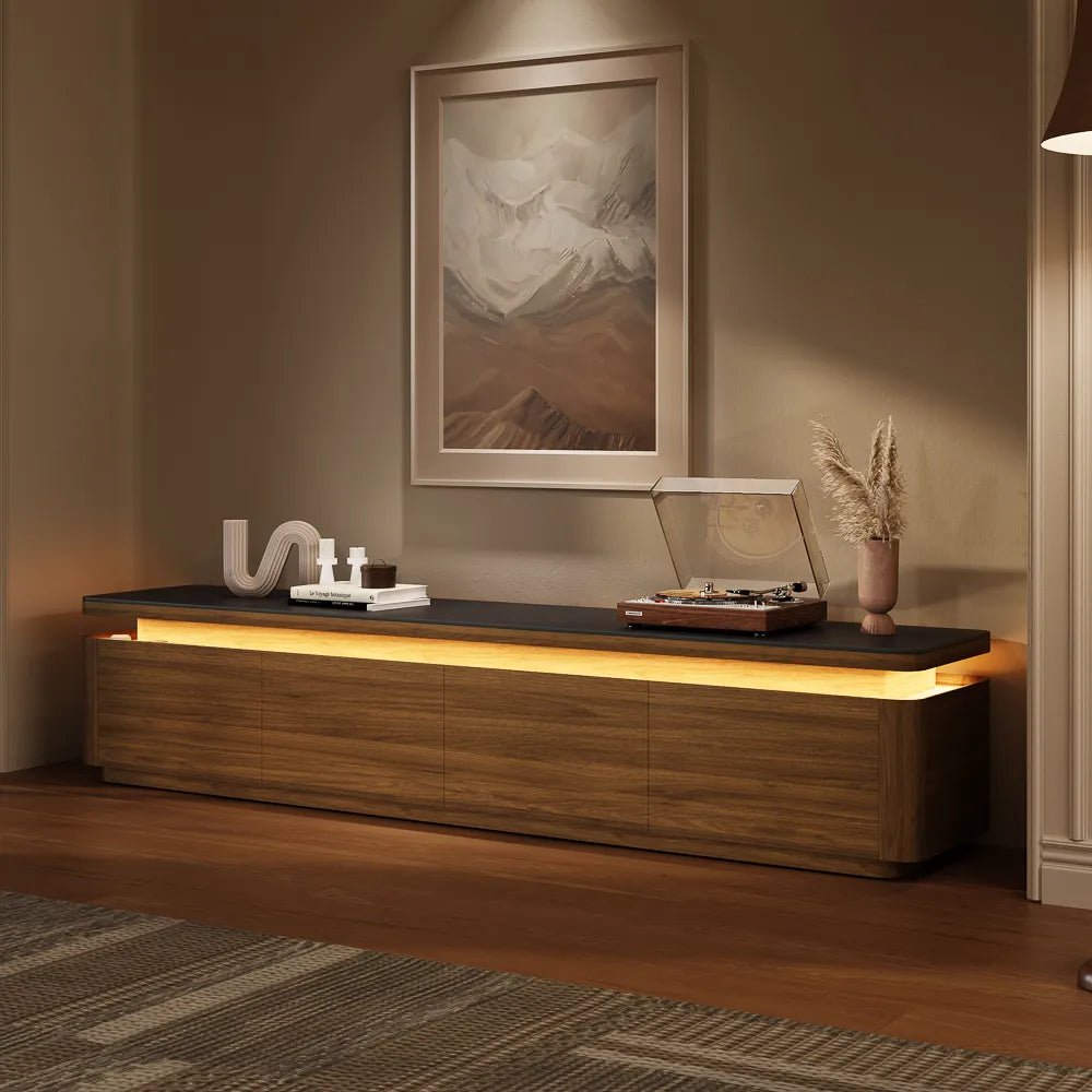 Aether 200 cm Mid - Century LED TV Console - Exclusivia