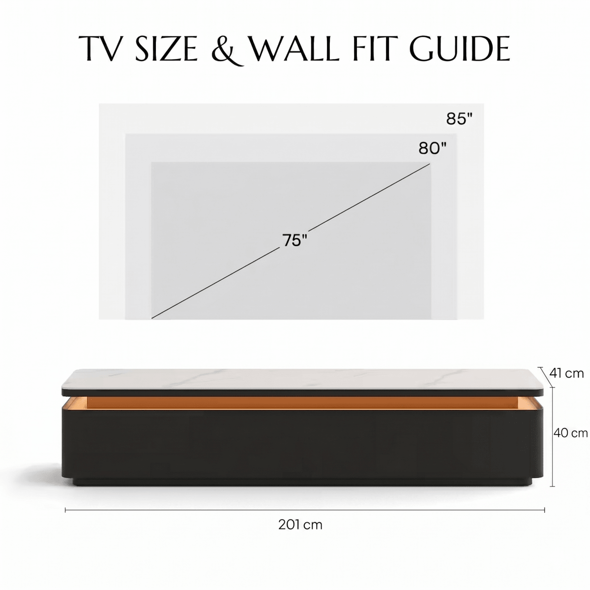 Aether Mid - Century LED TV Console - Exclusivia
