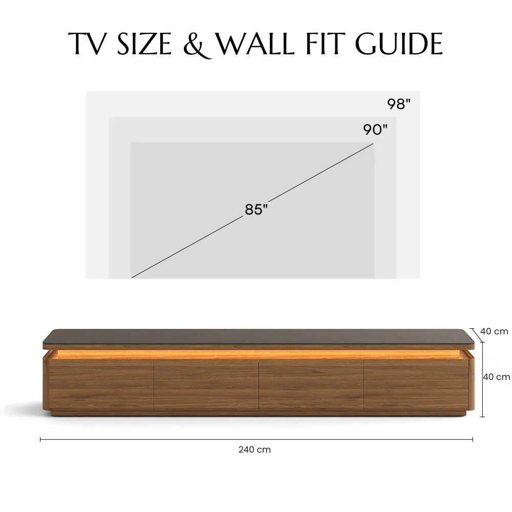 Aether Mid - Century LED TV Console - Exclusivia