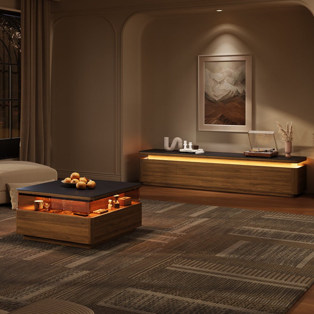 Aether Mid - Century LED TV Console - Exclusivia
