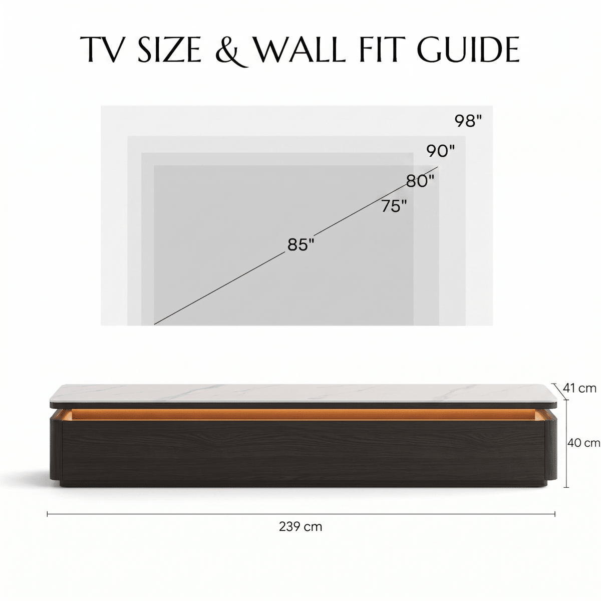 Aether Mid - Century LED TV Console - Exclusivia