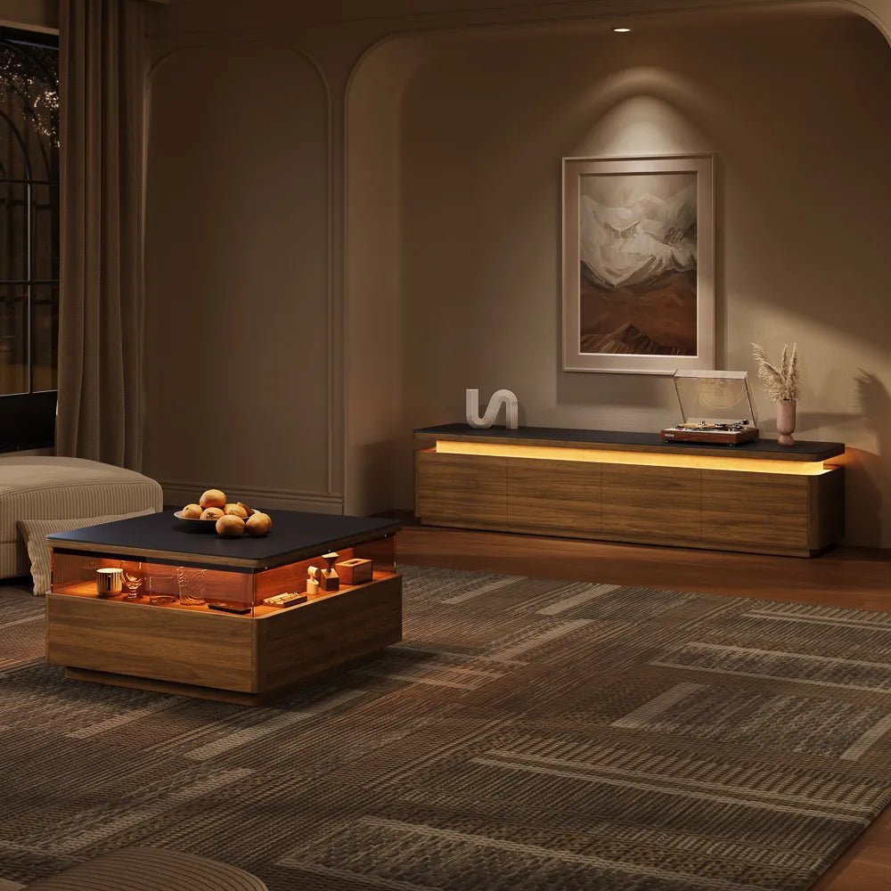 Aether Mid - Century LED TV Console - Exclusivia