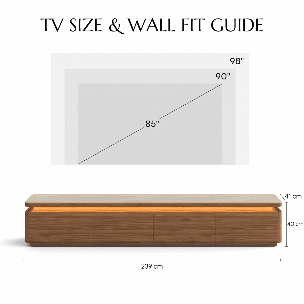 Aether Mid - Century LED TV Console - Exclusivia
