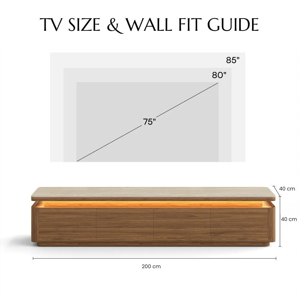 Aether Mid - Century LED TV Console - Exclusivia