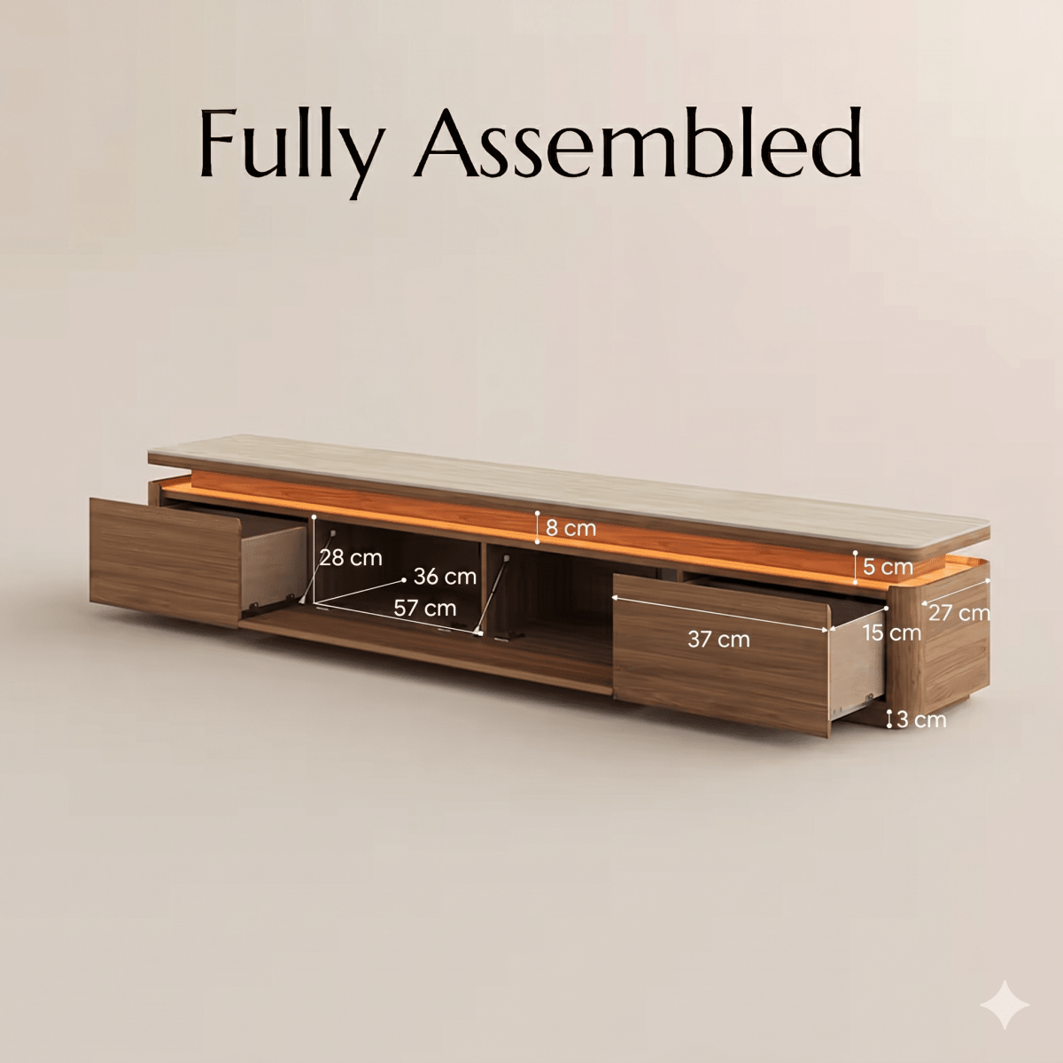 Aether Mid - Century LED TV Console - Exclusivia