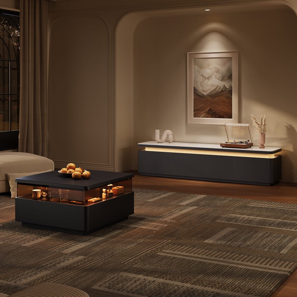 Aether Mid - Century LED TV Console - Exclusivia