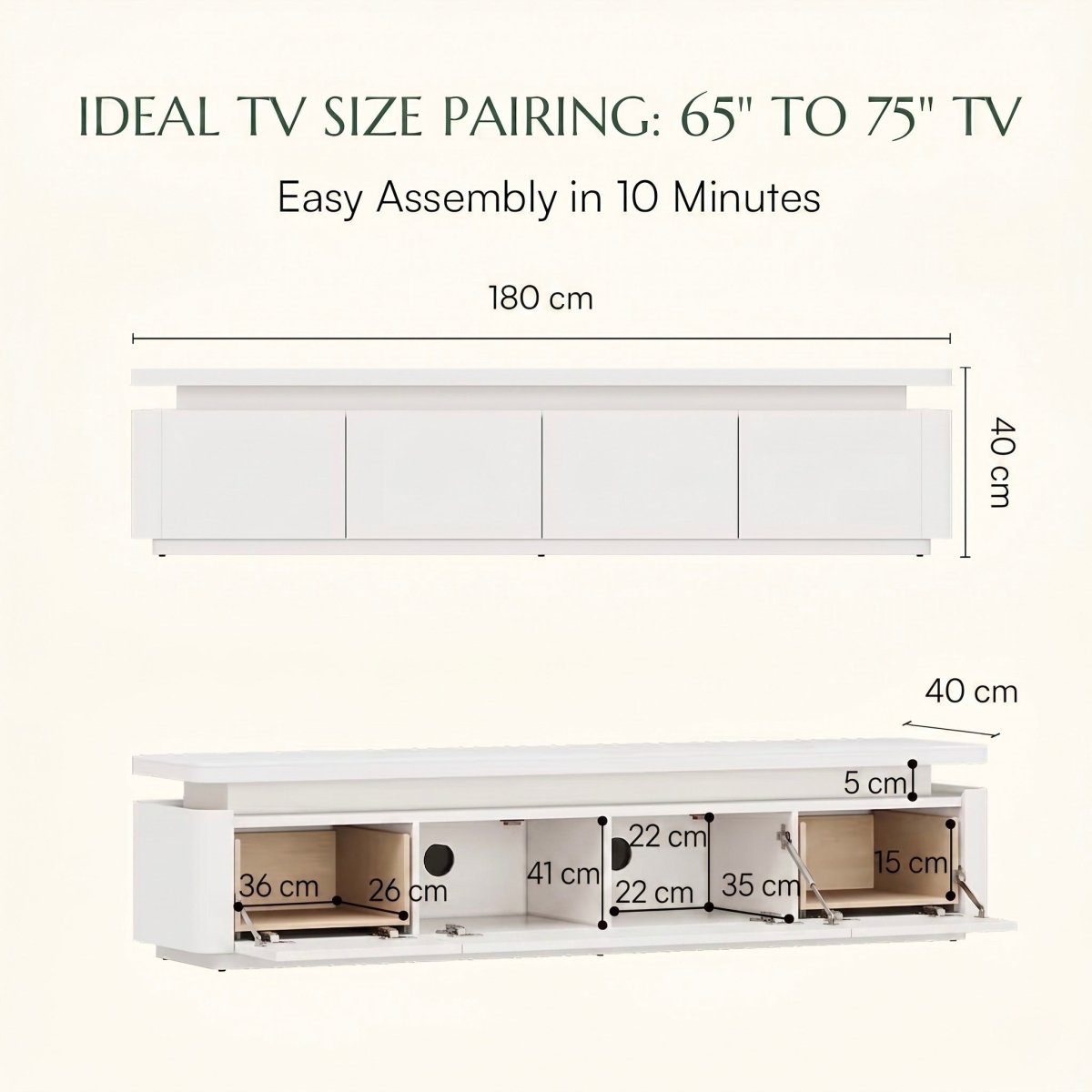 Aether Mid - Century LED TV Console - Exclusivia