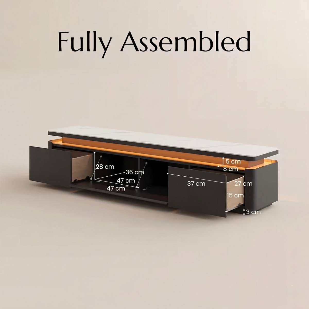 Aether Mid - Century LED TV Console - Exclusivia