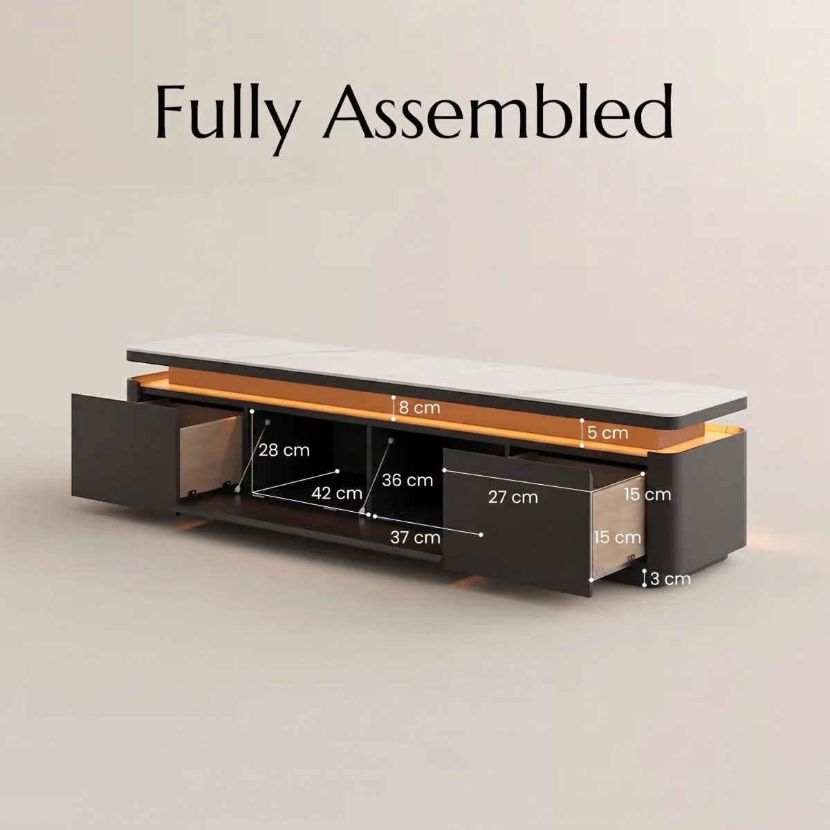Aether Mid - Century LED TV Console - Exclusivia