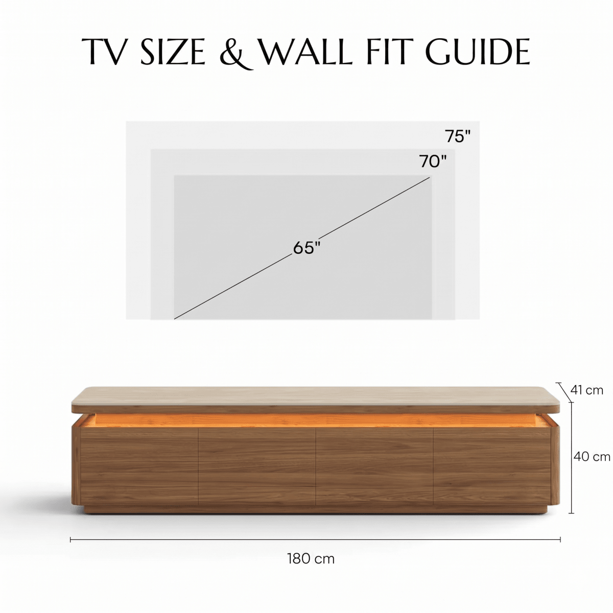 Aether Mid - Century LED TV Console - Exclusivia