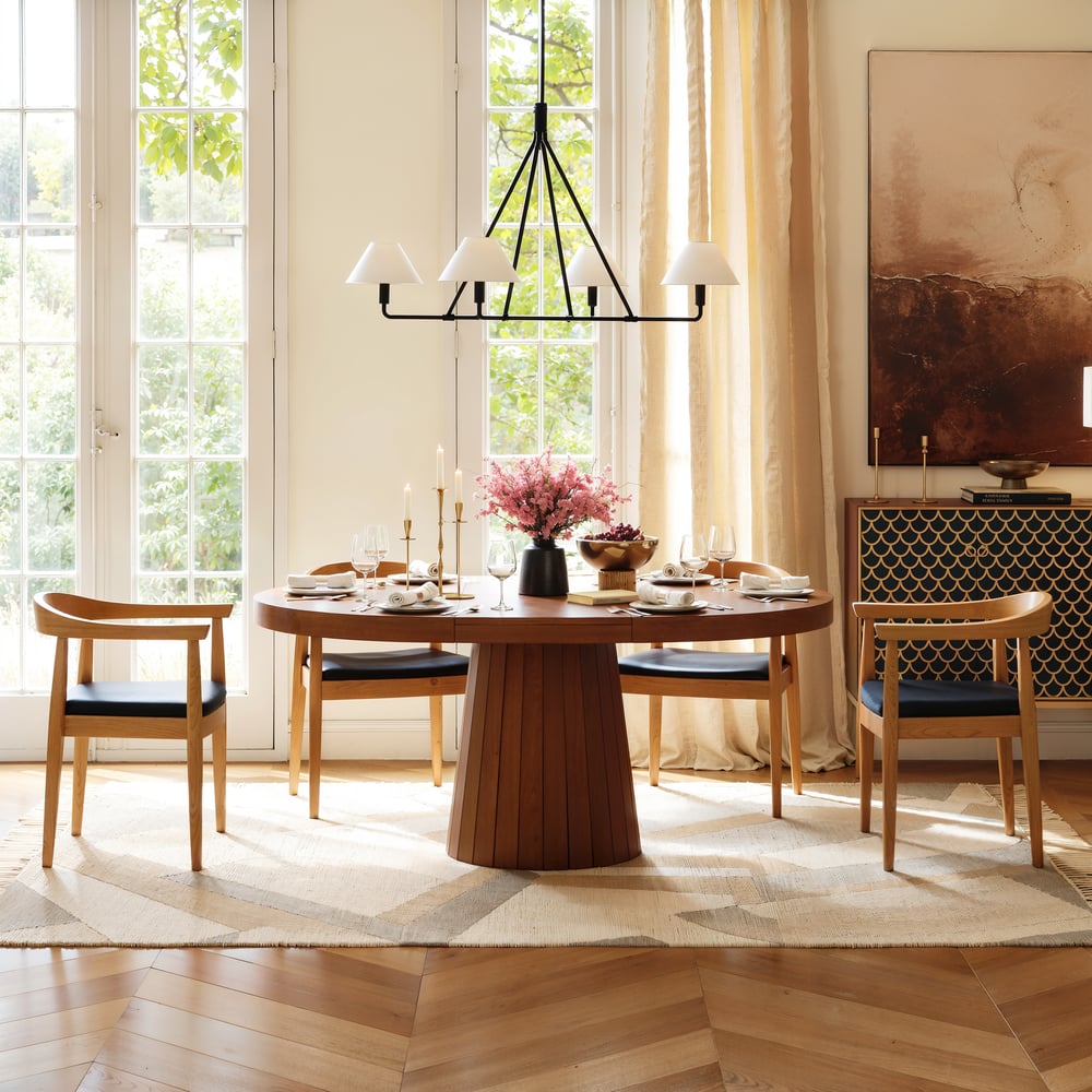 Aira Japandi Extendable Dining Table - Exclusivia