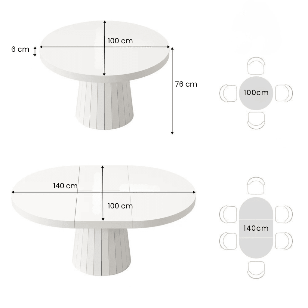 Aira Japandi Extendable Dining Table - Exclusivia
