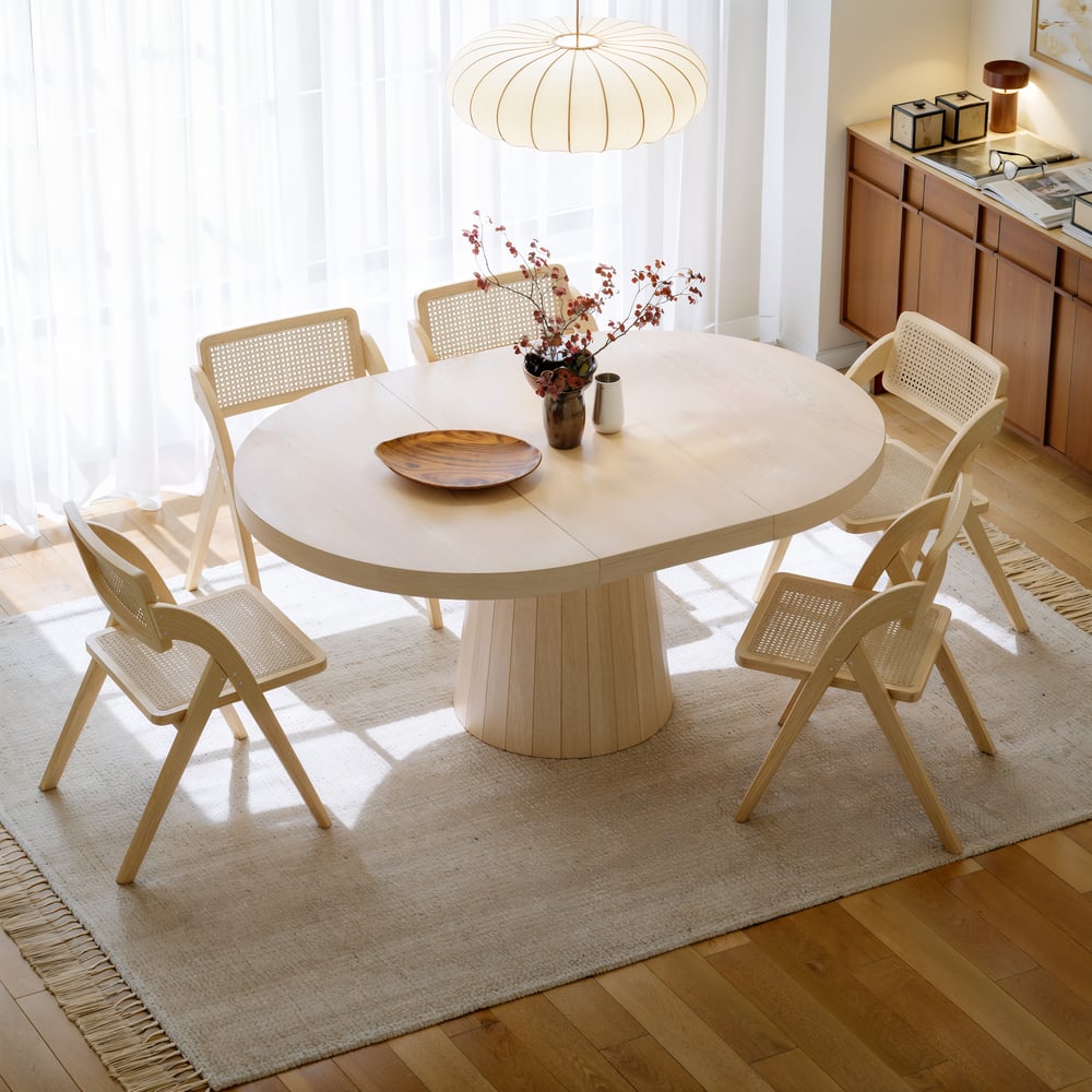 Aira Japandi Extendable Dining Table - Exclusivia