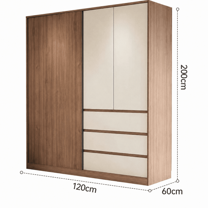Akari Modern Solid Wood Wardrobe - Exclusivia