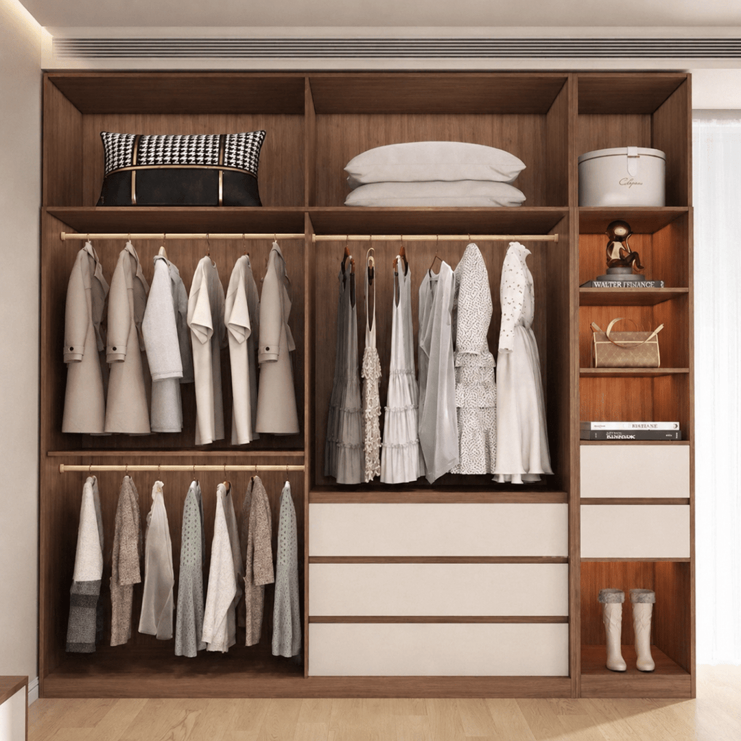 Akari Modern Solid Wood Wardrobe - Exclusivia