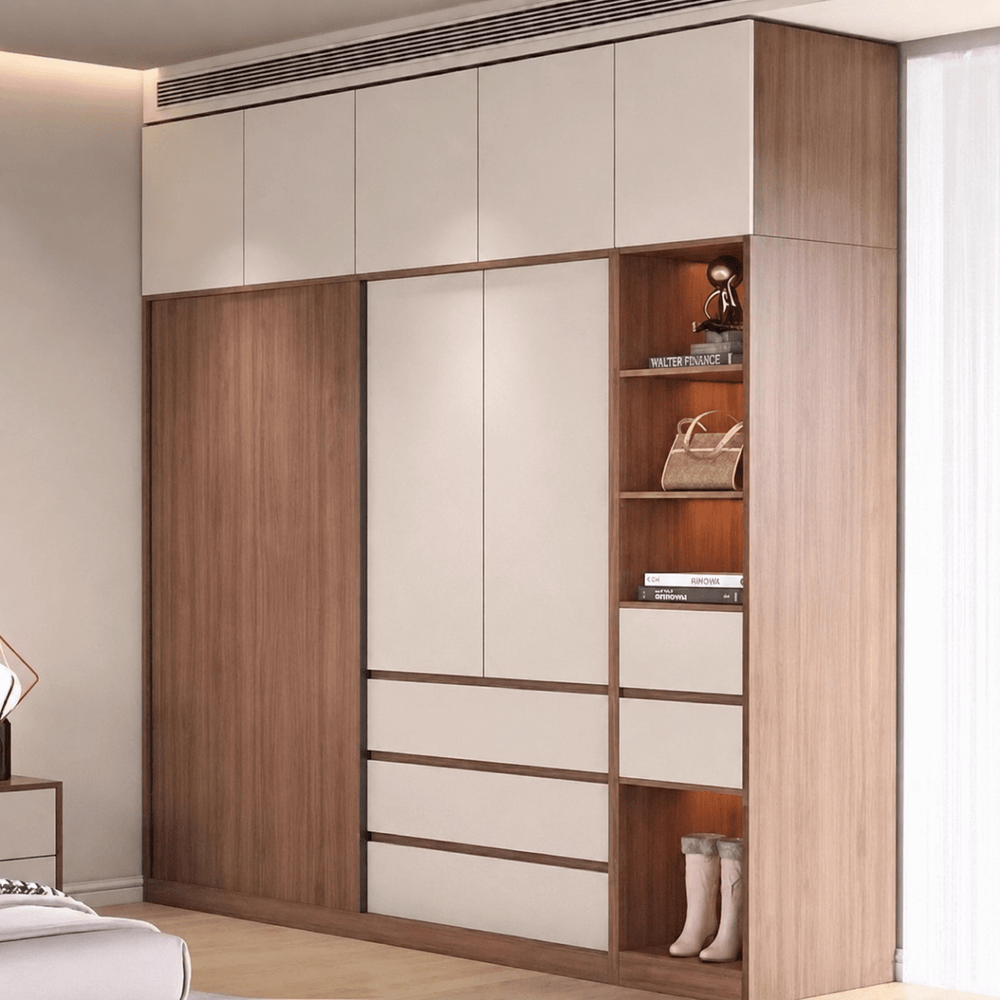 Akari Modern Solid Wood Wardrobe - Exclusivia
