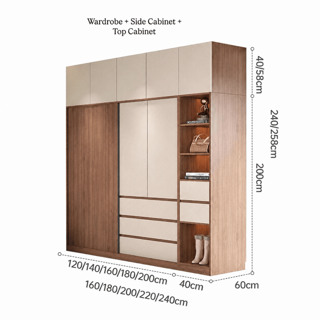 Akari Modern Solid Wood Wardrobe - Exclusivia