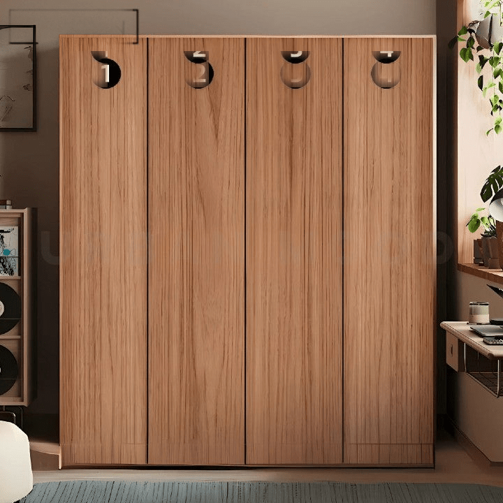 Akira Rustic Rattan Wardrobe - Exclusivia