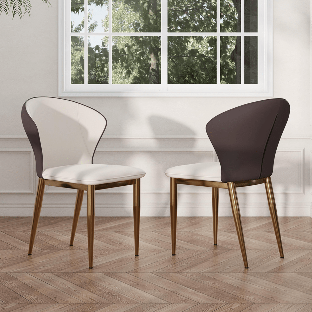 Alaric Set of 2 Modern Wingback Dining Chairs - Exclusivia