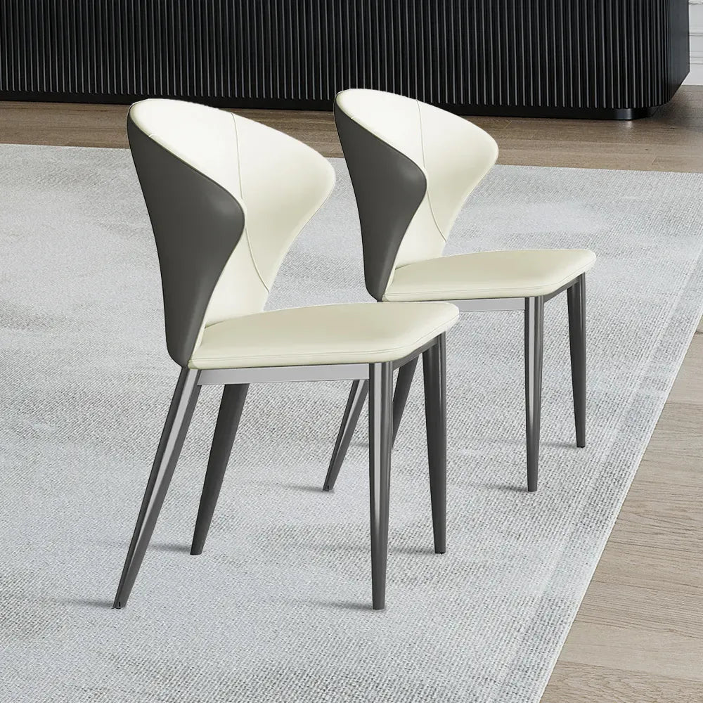 Alaric Set of 2 Modern Wingback Dining Chairs - Exclusivia