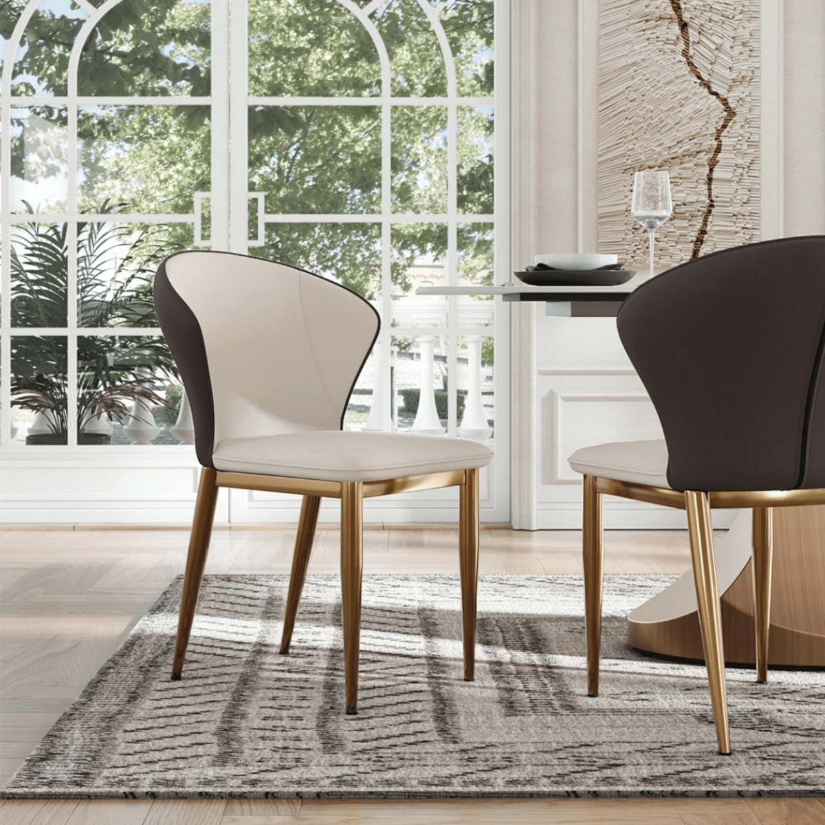 Alaric Set of 2 Modern Wingback Dining Chairs - Exclusivia