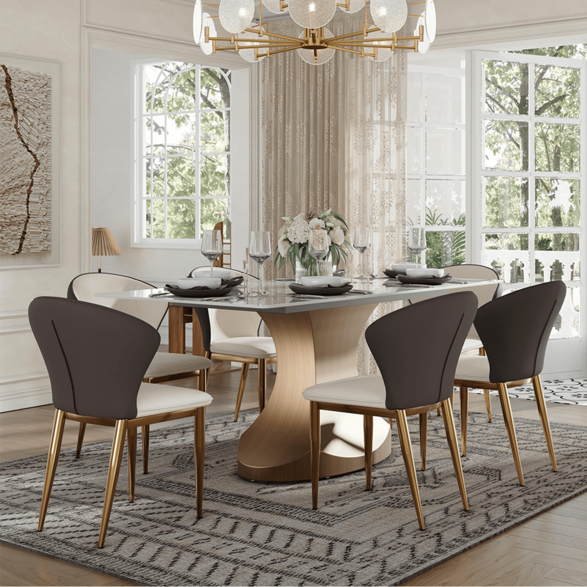 Alaric Set of 2 Modern Wingback Dining Chairs - Exclusivia