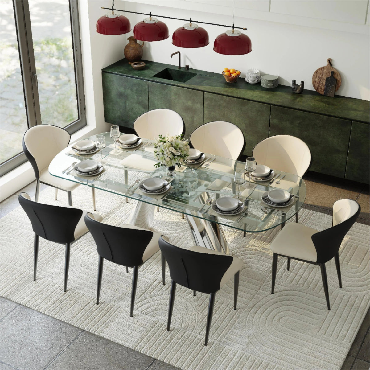 Alaric Set of 2 Modern Wingback Dining Chairs - Exclusivia