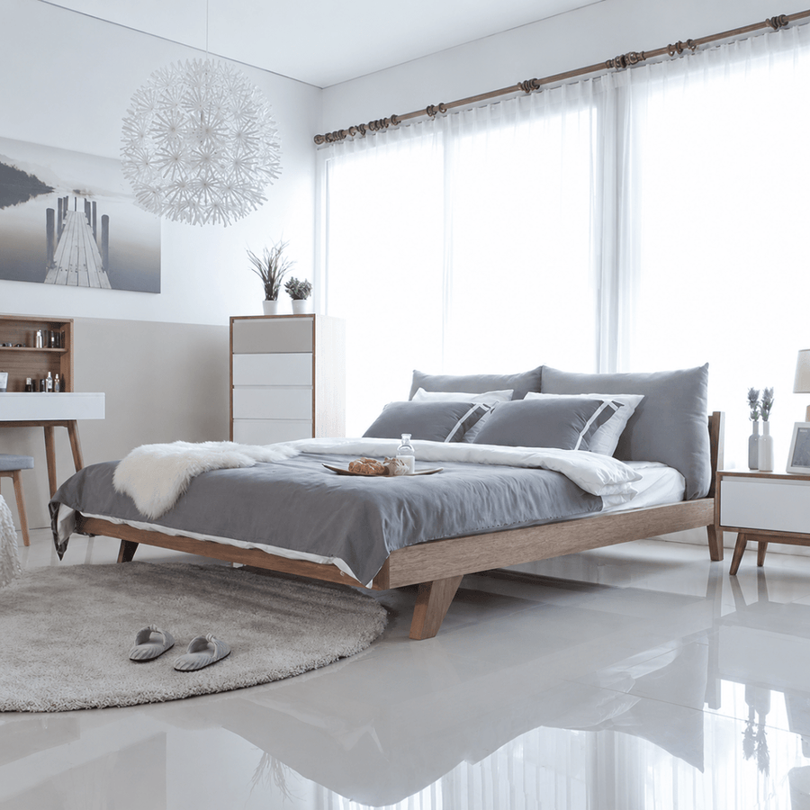 Alder Scandinavian Solid Wood Bedframe - Exclusivia