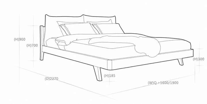 Alder Scandinavian Solid Wood Bedframe - Exclusivia