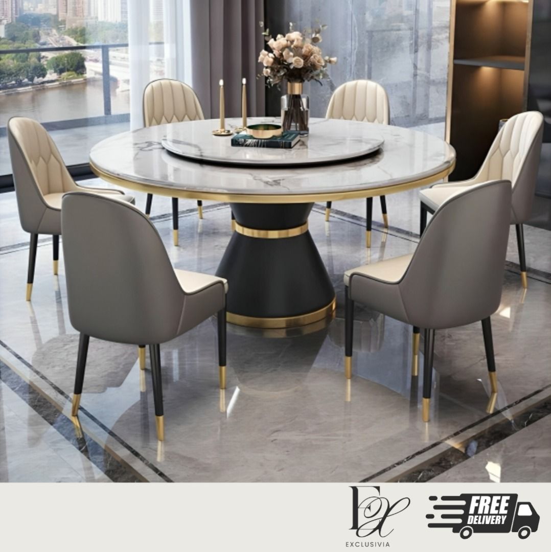 ALORA Modern Marble Dining Table - Exclusivia