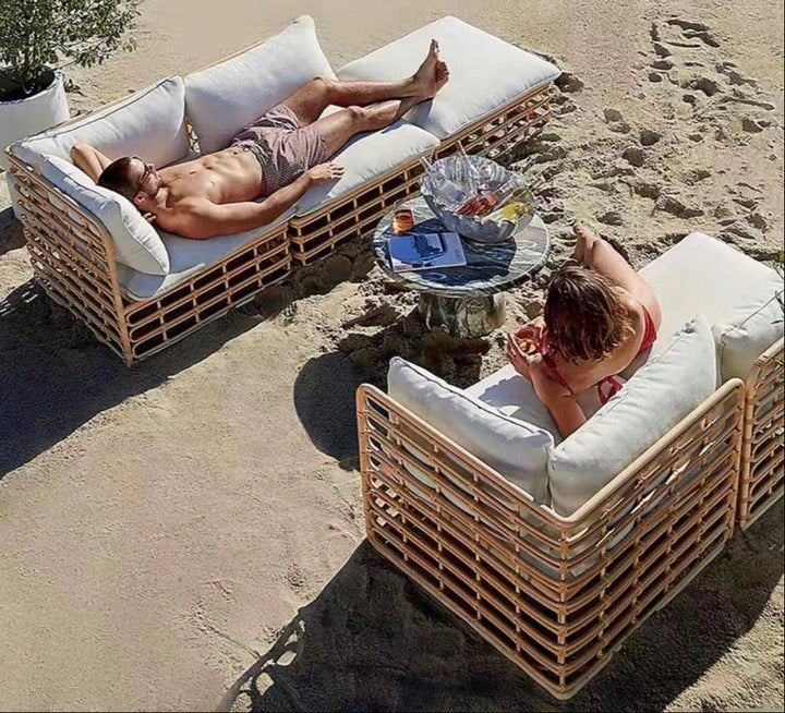 ALORA Outdoor Rattan Lounge Sofa - Exclusivia