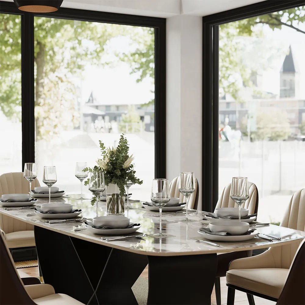 Amara Luxe Sintered Stone Dining Table - Exclusivia