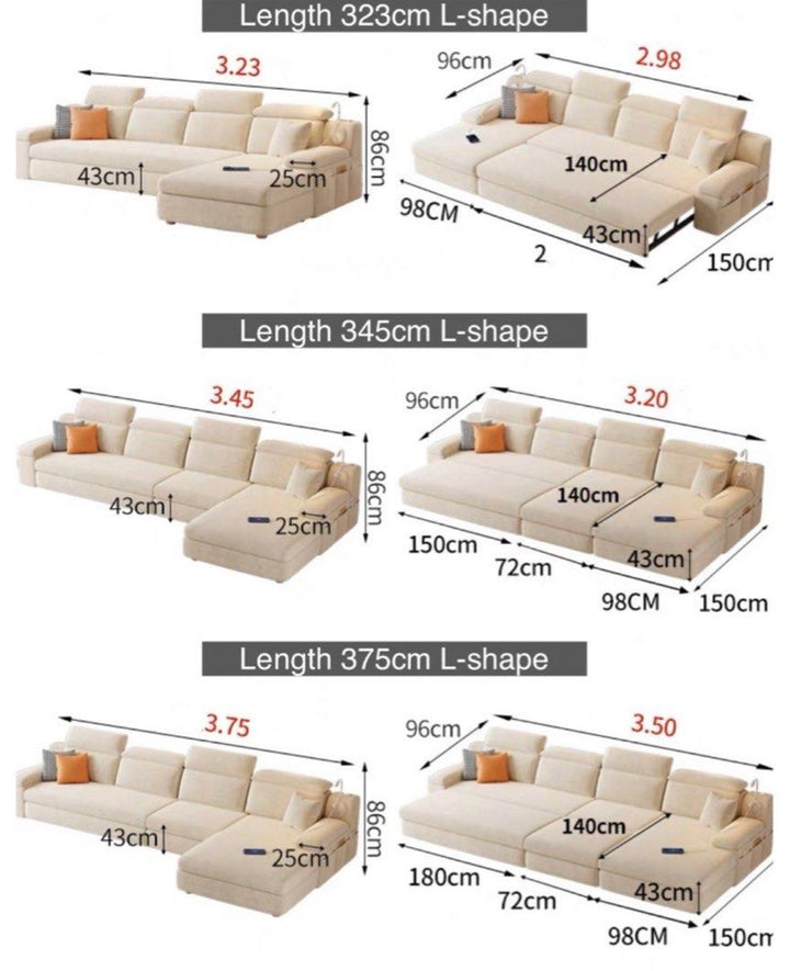 Amara Modern Sofa Bed With Storage - Exclusivia