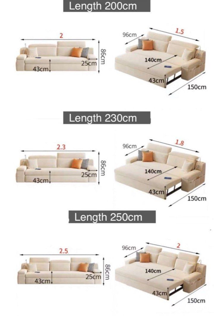 Amara Modern Sofa Bed With Storage - Exclusivia