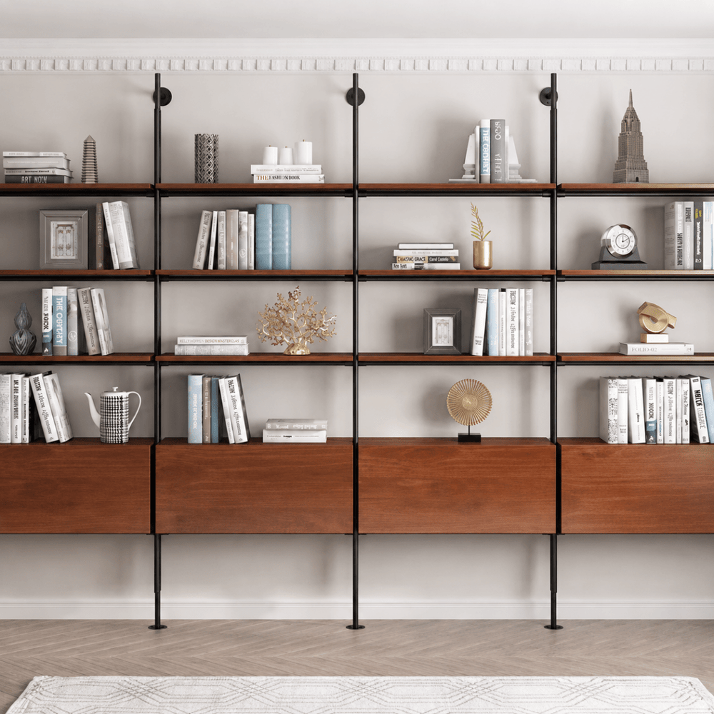 ANVIL Rustic Industrial Wall-Mounted Bookshelf - Exclusivia