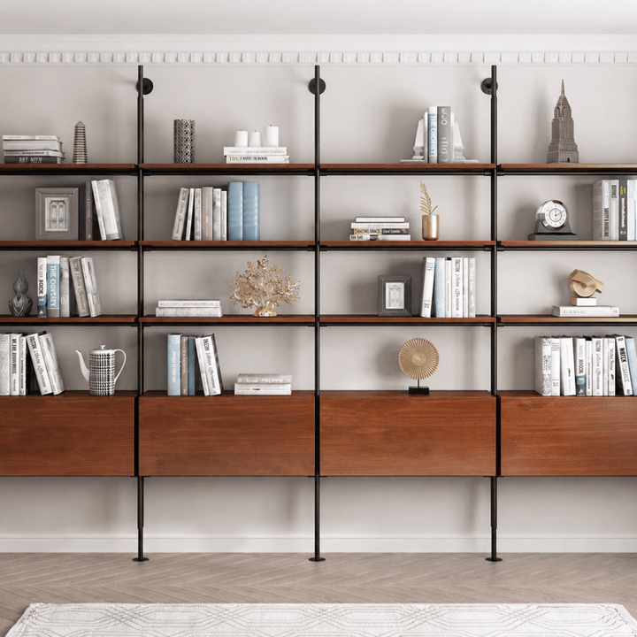 ANVIL Rustic Industrial Wall-Mounted Bookshelf - Exclusivia