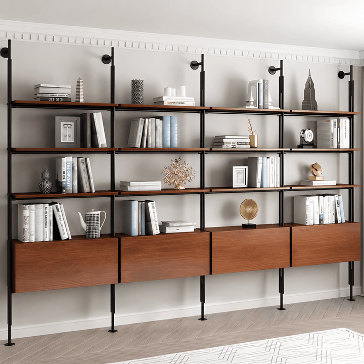 ANVIL Rustic Industrial Wall-Mounted Bookshelf - Exclusivia