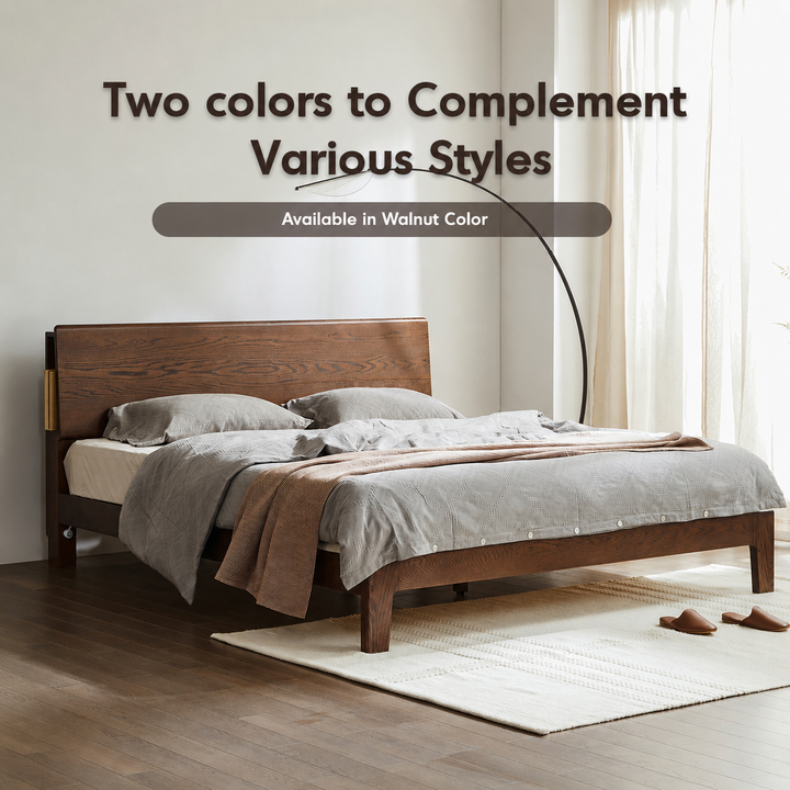 Nordal Oak Platform Bed