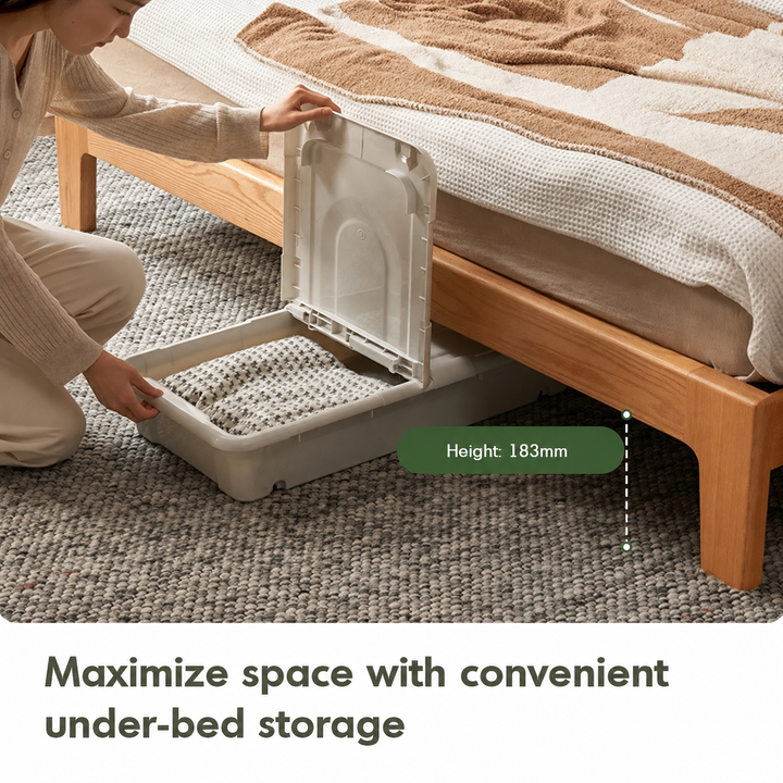 Nordal Oak Platform Bed