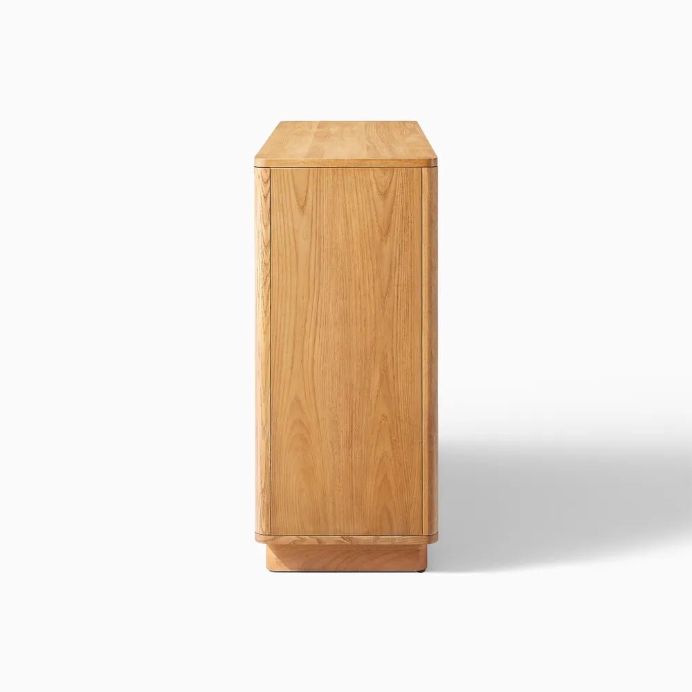 Arden 120 cm Ash Wood Shoe Cabinet - Exclusivia