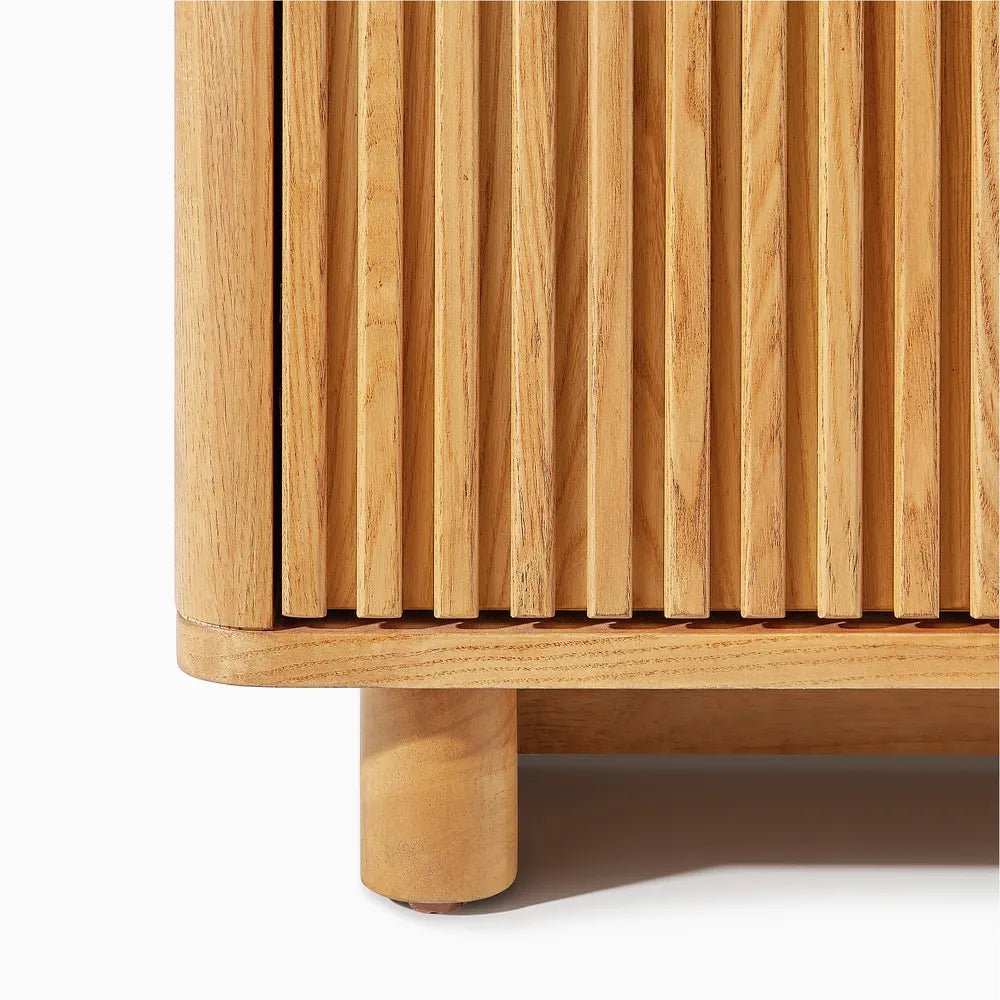 Arden 120 cm Ash Wood Shoe Cabinet - Exclusivia