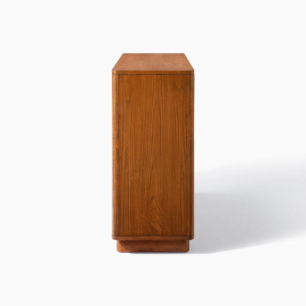 Arden 120 cm Ash Wood Shoe Cabinet - Exclusivia