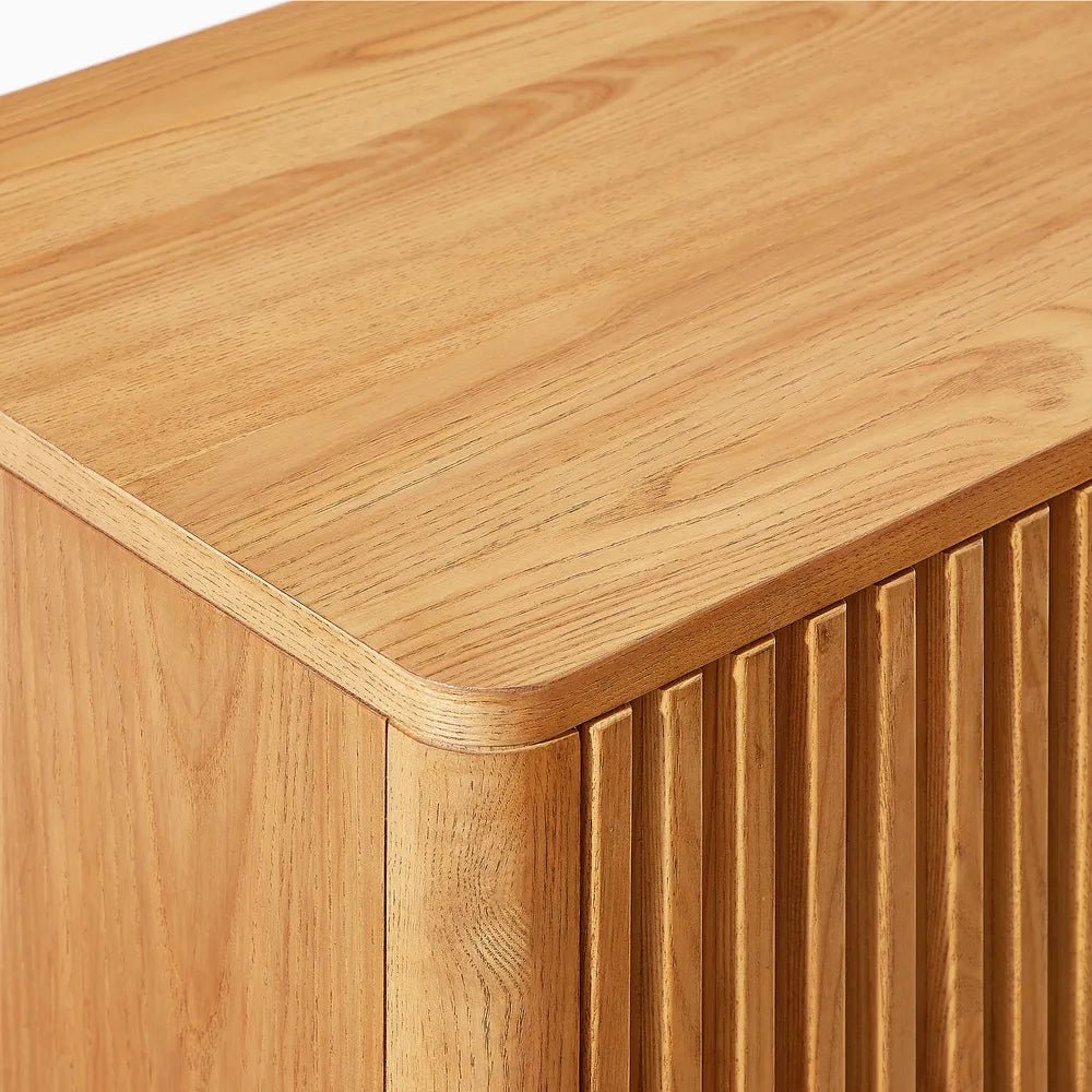 Arden 120 cm Ash Wood Shoe Cabinet - Exclusivia