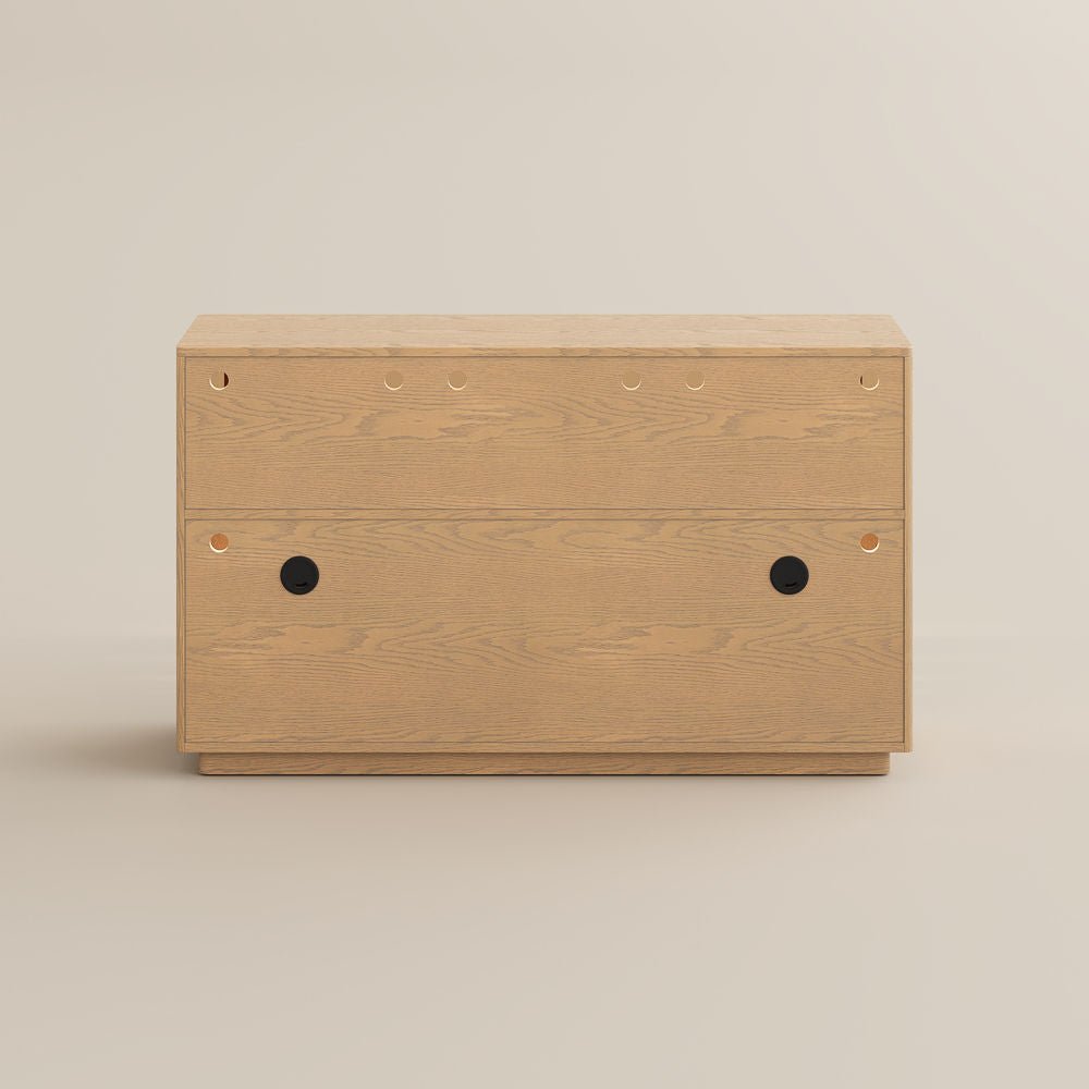Atlas Mid - Century Slatted Storage Cabinet - Exclusivia